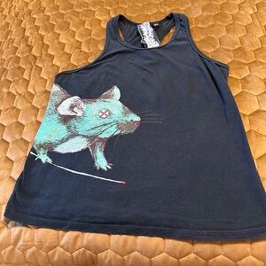 L.A.M.B by Gwen Stefani Black ‘3 Blind 🐁 Mice’ Tank Top Large